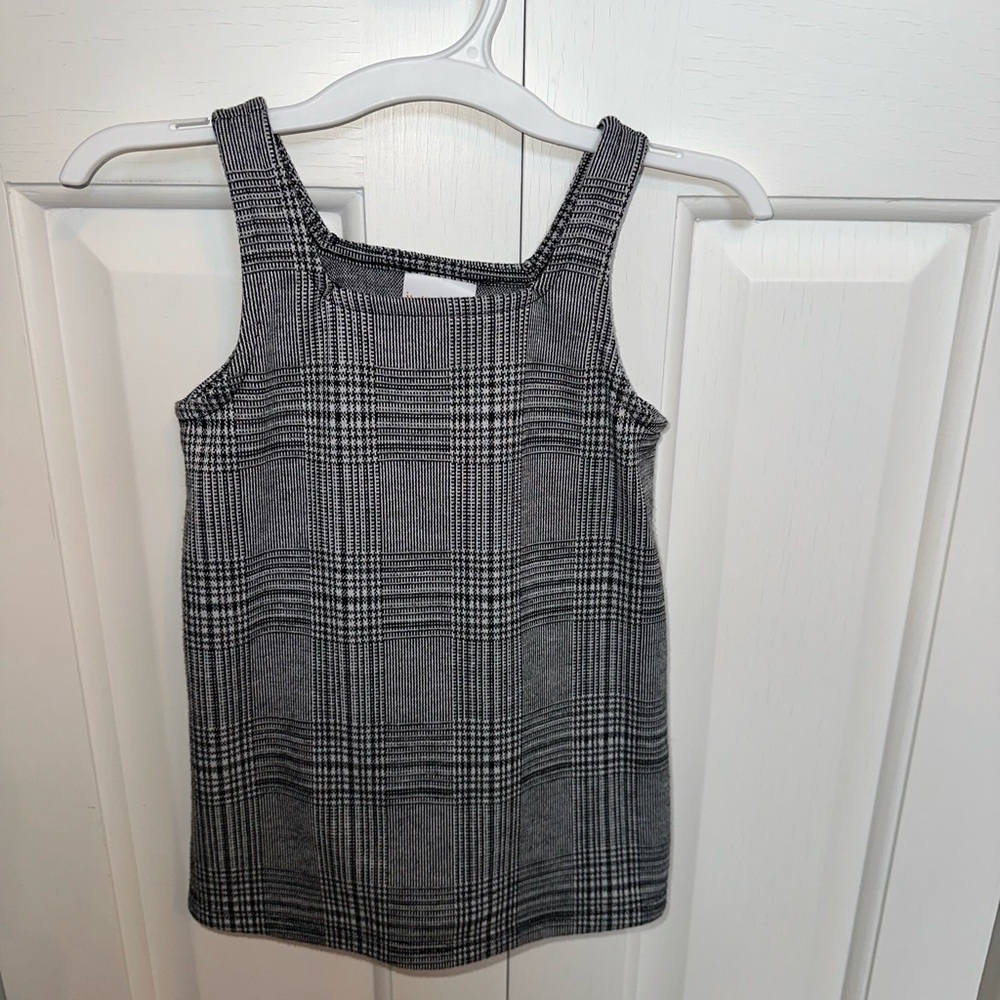 Plaid Black and White jumper kids